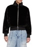 KRUF Zip Up Mink Fur Bomber Jacket