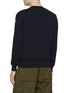 Back View - Click To Enlarge - MONCLER - Logo Patch Cotton Knit Sweater