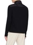 Back View - Click To Enlarge - MONCLER - Logo Patch Zip Up Cardigan