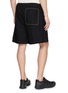 Back View - Click To Enlarge - MONCLER - Elasticated Waistband Contrast Stitch Shorts