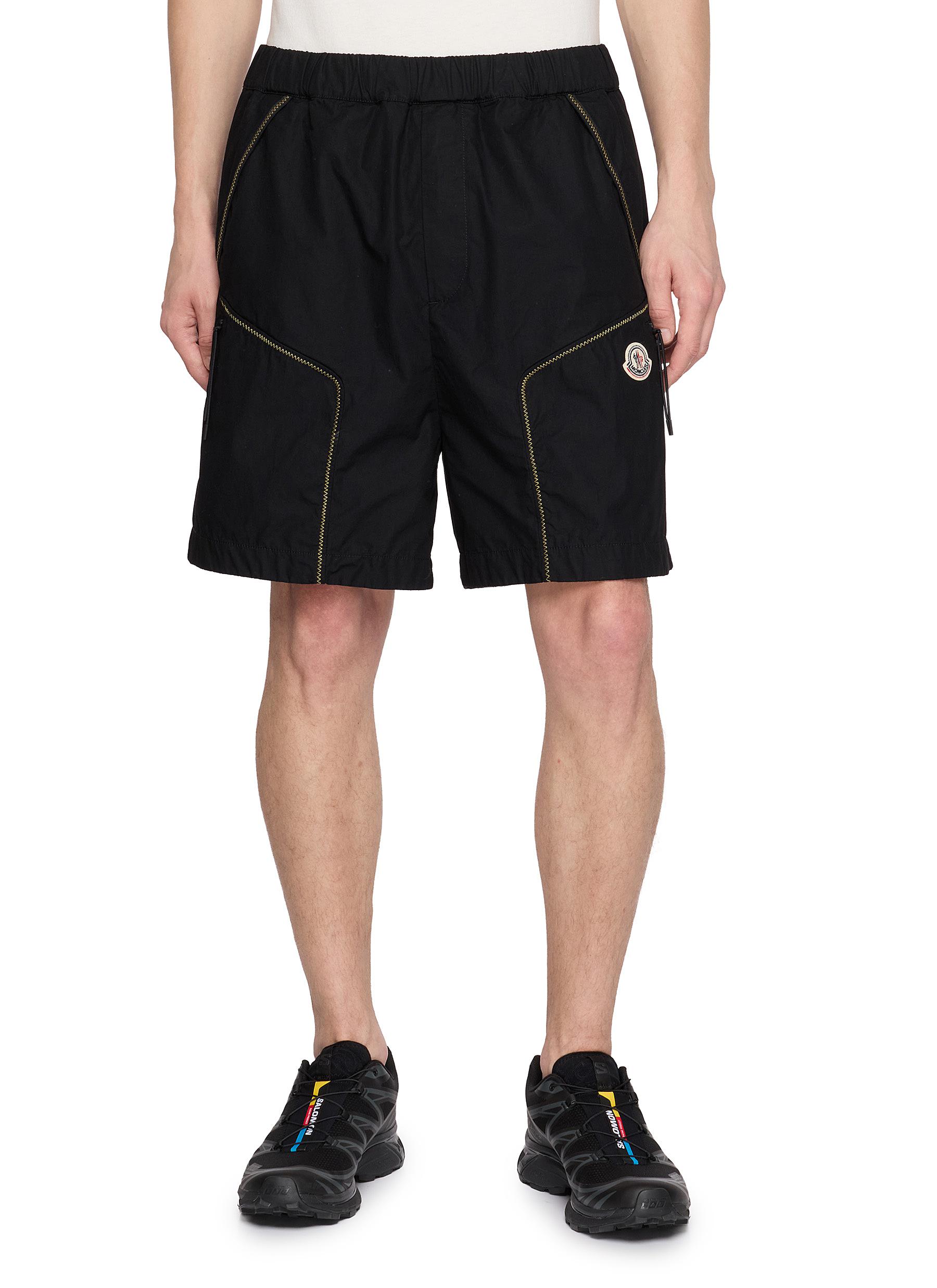 MONCLERズボン(um) MONCLER | Elasticated Waistband Contrast Stitch Shorts | Men