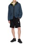 Figure View - Click To Enlarge - MONCLER - Elasticated Waistband Contrast Stitch Shorts