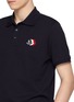  - MONCLER - Tricolour Logo Patch Cotton Polo Shirt
