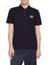 MONCLER Tricolour Logo Patch Cotton Polo Shirt