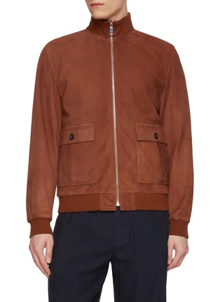 Main View - Click To Enlarge - VALSTAR - Valstarino Flap Pocket Reversible Suede Jacket