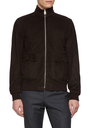 Main View - Click To Enlarge - VALSTAR - Valstarino Flap Pocket Reversible Suede Jacket