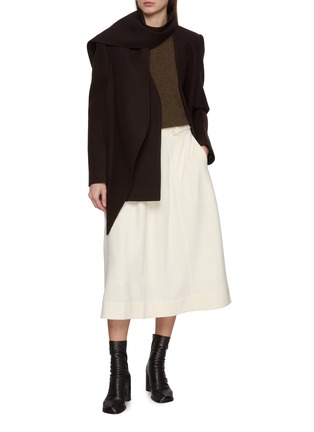 Figure View - Click To Enlarge - BOINIGAN - Flared Wool Midi Skirt