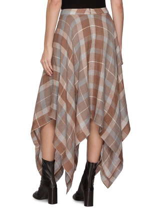 Back View - Click To Enlarge - BOINIGAN - Tartan Asymmetrical Maxi Skirt