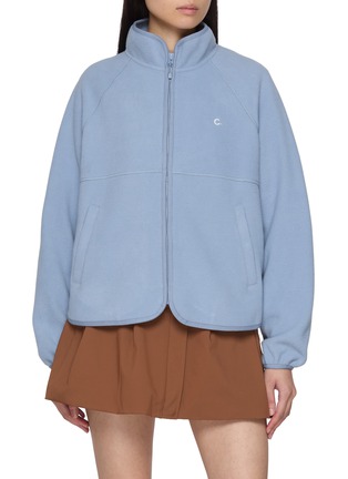 Main View - Click To Enlarge - CLOVE - Logo Embroidered Fleece Jacket