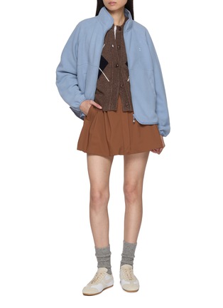 Figure View - Click To Enlarge - CLOVE - Logo Embroidered Fleece Jacket