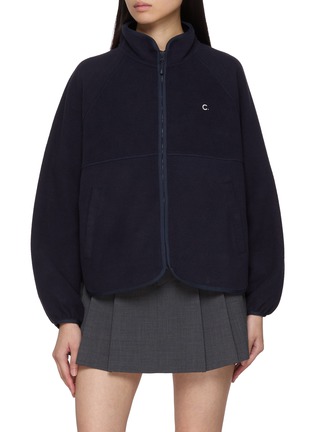 Main View - Click To Enlarge - CLOVE - Logo Embroidered Fleece Jacket