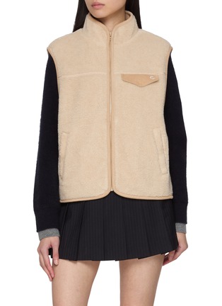 Main View - Click To Enlarge - CLOVE - Logo Embroidered Fleece Vest