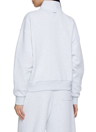 Back View - Click To Enlarge - CLOVE - Half Zip Cotton Blend Sweatshirt