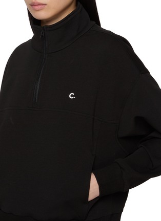  - CLOVE - Logo Embroidered Half Zip Sweatshirt