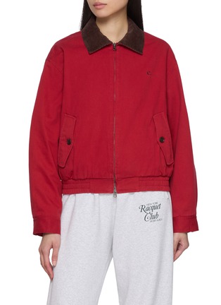 Main View - Click To Enlarge - CLOVE - Logo Embroidered Harrington Blouson Jacket