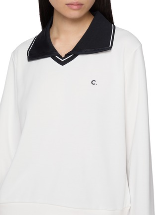  - CLOVE - Logo Embroidered Layered Collar T-shirt