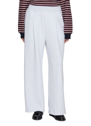 Main View - Click To Enlarge - CLOVE - Wide Leg Cotton Blend Sweatpants
