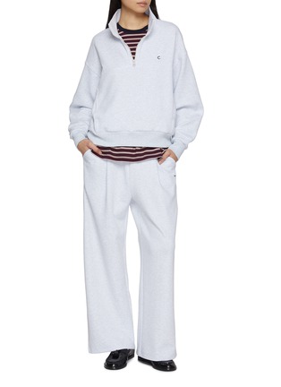 Figure View - Click To Enlarge - CLOVE - Wide Leg Cotton Blend Sweatpants