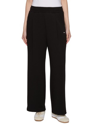 Main View - Click To Enlarge - CLOVE - Logo Embroidered Soft Wide Sweatpants