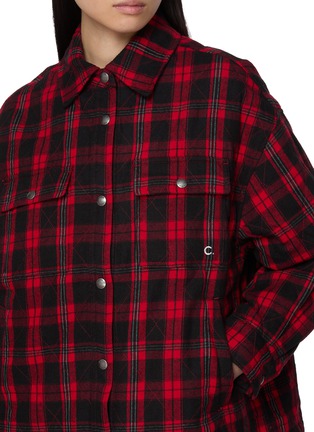  - CLOVE - Logo Embroidered Checked Shirt Jacket