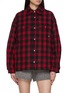 CLOVE Logo Embroidered Checked Shirt Jacket