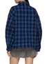 Back View - Click To Enlarge - CLOVE - Chequered Shirt Style Cotton Jacket