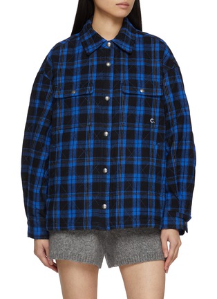 Main View - Click To Enlarge - CLOVE - Chequered Shirt Style Cotton Jacket