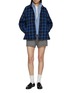 Figure View - Click To Enlarge - CLOVE - Chequered Shirt Style Cotton Jacket