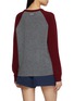 Back View - Click To Enlarge - CLOVE - Colourblock Raglan Sleeve Wool Cashmere Blend Knit Top