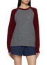 CLOVE Colourblock Raglan Sleeve Wool Cashmere Blend Knit Top