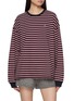 CLOVE Logo Embroidered Striped T-shirt
