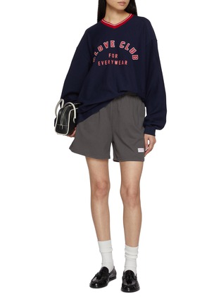 Figure View - Click To Enlarge - CLOVE - Mesh Cotton Rugby Sweatshirt