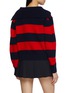 Back View - Click To Enlarge - CLOVE - Striped Sailor Collar Cashmere Wool Knit Sweater