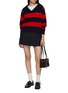 Figure View - Click To Enlarge - CLOVE - Striped Sailor Collar Cashmere Wool Knit Sweater