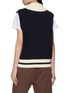 Back View - Click To Enlarge - CLOVE - Jacquard Logo Ribbed Knit Vest