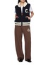 Figure View - Click To Enlarge - CLOVE - Jacquard Logo Ribbed Knit Vest
