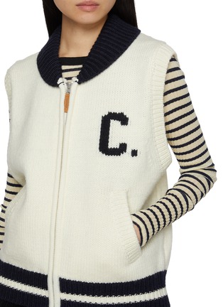  - CLOVE - Zip Up Wool Blend Knit Vest