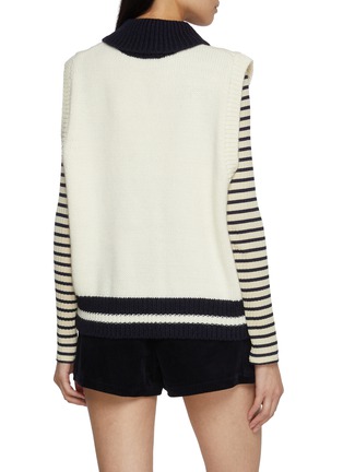 Back View - Click To Enlarge - CLOVE - Zip Up Wool Blend Knit Vest