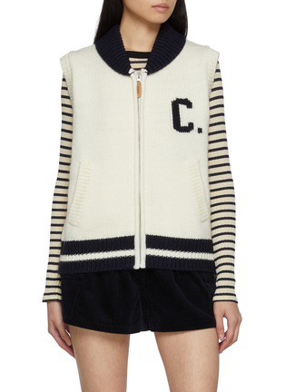 Main View - Click To Enlarge - CLOVE - Zip Up Wool Blend Knit Vest