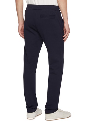 Back View - Click To Enlarge - PAUL & SHARK - Drawstring Waist Cotton Fleece Sweatpants