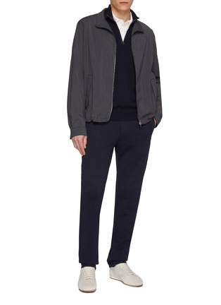 Figure View - Click To Enlarge - PAUL & SHARK - Drawstring Waist Cotton Fleece Sweatpants