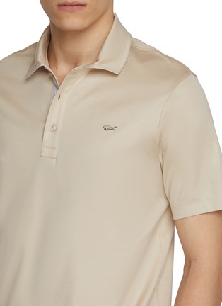  - PAUL & SHARK - Metal Shark Logo Cotton Polo Shirt