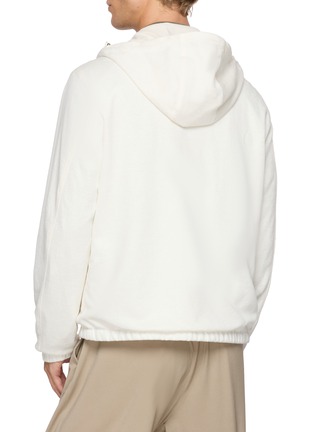 Back View - Click To Enlarge - PAUL & SHARK - Hooded Reversible Typhoon Linen Jacket