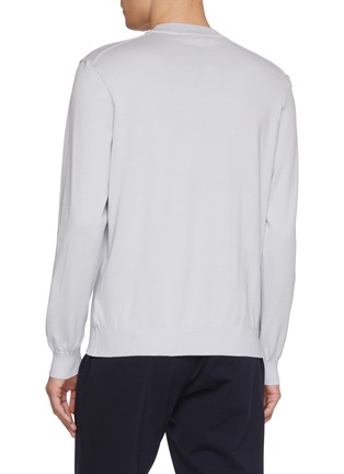 Back View - Click To Enlarge - PAUL & SHARK - Long Sleeve Crewneck Cotton Sweatshirt