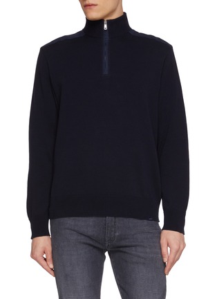 Main View - Click To Enlarge - PAUL & SHARK - Half Zip Cotton Sweater