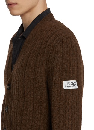  - MM6 MAISON MARGIELA - Logo Patch Interlock Knit Cardigan