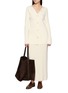 Figure View - Click To Enlarge - THEORY - Long Sleeve Open Back Wool Knit Cardigan
