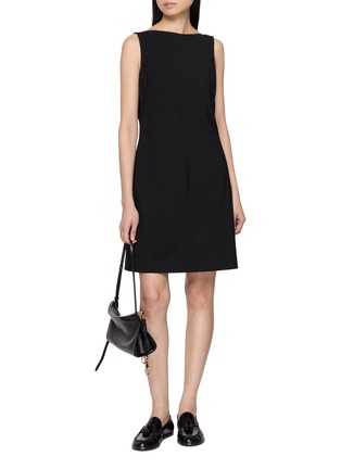 Figure View - Click To Enlarge - THEORY - Boat Neck Wool Blend Dress