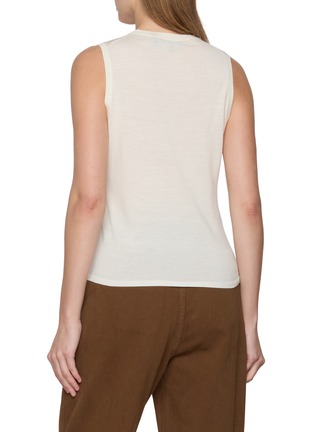 Back View - Click To Enlarge - THEORY - Sleeveless Crewneck Wool Shell Top
