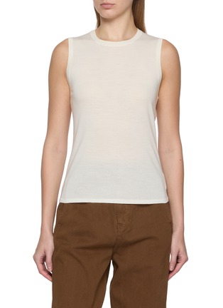Main View - Click To Enlarge - THEORY - Sleeveless Crewneck Wool Shell Top